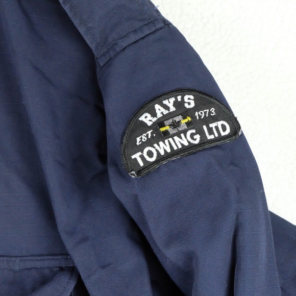 Propper Button Up Shirt Mens Extra Large Navy Blue Rip Stop Long Sleeve Workwear - Picture 3 of 10